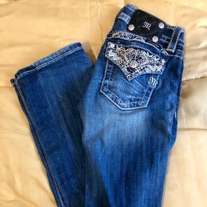 Size 25 Bootcut Miss Me 33 inch inseam dark wash